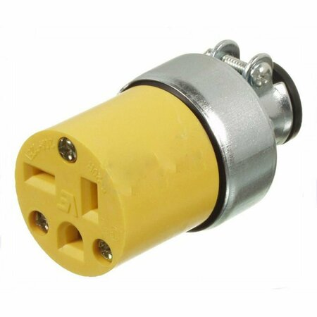 AMERICAN IMAGINATIONS 20 AMP Round Yellow 3-Wire Connector Plastic-Stainless Steel AI-36873